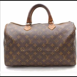 Auth Louis Vuitton Speedy 35 satchel bag vintage